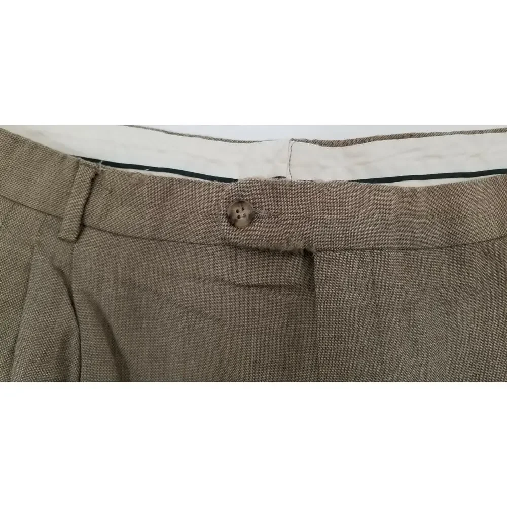 II) Today's Man Fierte Italy Costume Stage Prop Vintage Look Taupe Dress Pants